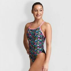 FUNKITA - Girls Single Strap One Piece Alien Code