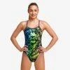 FUNKITA - Girls Single Strap One Piece Swimsuit Lion Eyes -Girls Swimwear Shop 018919 grande