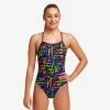 FUNKITA - Girls Swimsuit Strapped in One Piece Love Funky 1 FUNKITA - Girls Swimsuit Strapped in One Piece Love Funky -Girls Swimwear Shop 018989 grande