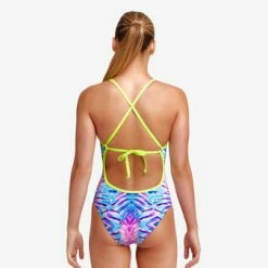 FUNKITA - Girls Tie Me Tight One Piece Water Ripple -Girls Swimwear Shop 019000 grande