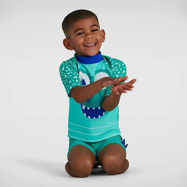 Speedo - Kids Swimwear Corey Croc Rash Top & Short Set 6 Speedo - Kids Swimwear Corey Croc Rash Top & Short Set - Image 4