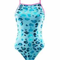 The Finals/Funnies - Girls Swimsuit Leopard Foil Flutter Back