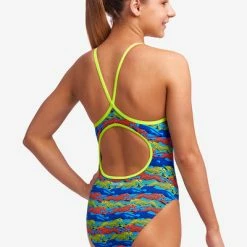FUNKITA - Girls Diamond Back One Piece No Cheating -Girls Swimwear Shop FKS033G NO CHEATING 06 grande