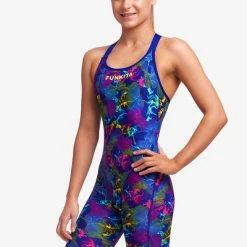 FUNKITA - Girls Legsuit Swimsuit Fast Legs Oyster Saucy -Girls Swimwear Shop FKS062G OYSTER SAUCY 14 grande
