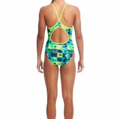 FUNKITA - Girls Diamond Back One Piece Pop Tropo -Girls Swimwear Shop FS11G POP TROPO 02 grande