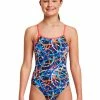 FUNKITA - Girls Swimsuit Diamond Back One Piece Spin Doctor -Girls Swimwear Shop FS11G SPIN DOCTOR 01 grande