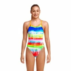 FUNKITA - Girls Single Strap One Piece Swimsuit Dye Hard