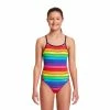 FUNKITA - Girls Swimsuit Diamond Back One Piece Rainbow Racer -Girls Swimwear Shop Funkita Rainbow Racer Girls Diamond Back Swimsuit grande