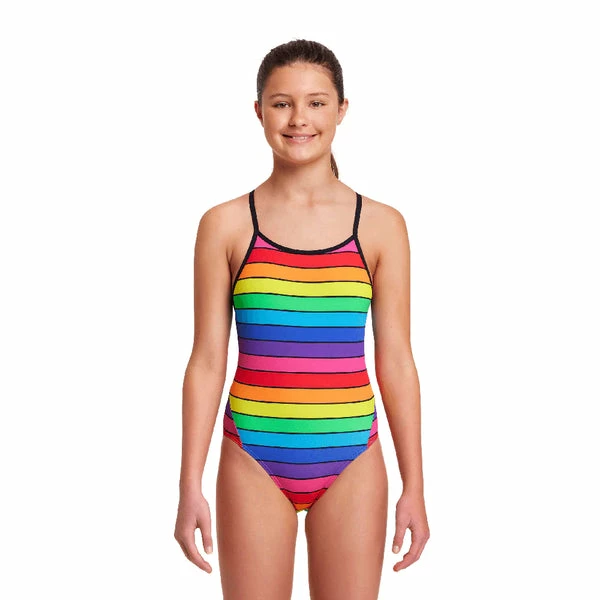 FUNKITA - Girls Swimsuit Diamond Back One Piece Rainbow Racer 3 FUNKITA - Girls Swimsuit Diamond Back One Piece Rainbow Racer