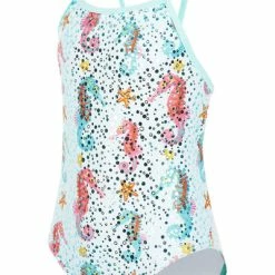 Maru - Girls Bubbles Ecotech Sparkle Flyback Aqua -Girls Swimwear Shop GK0035 BUBBLES ECOTECH SPARKLE FLY BACK FR grande