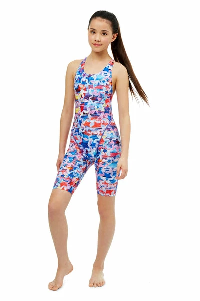 Maru - Girls Lucky Star Pacer Legsuit Blue/Red 5 Maru - Girls Lucky Star Pacer Legsuit Blue/Red - Image 3