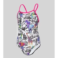 Maru - Girls Neon Safari Pacer Fly Back White/Multi