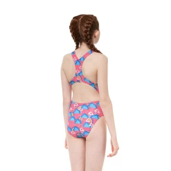 Maru - Girls Cloud Burst Rave Back Pink -Girls Swimwear Shop Maru Cloudburst rear grande