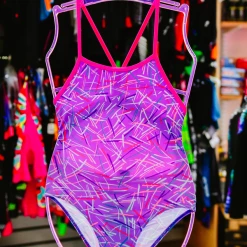 Maru - Girls Origami Pacer Fly Back Purple Multi -Girls Swimwear Shop Maru Origami 4 grande