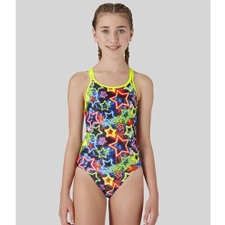 Maru - Girls Nova Ecotech Sparkle Arrow Back Multi -Girls Swimwear Shop Nova 1 grande