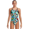 FUNKITA - Girls Swimsuit Diamond Back One Piece Planet Funky -Girls Swimwear Shop Planet grande