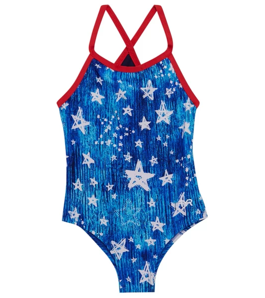 TYR - Girls Swimsuit Twinkle Addy Diamond Fit Navy/White 3 TYR - Girls Swimsuit Twinkle Addy Diamond Fit Navy/White