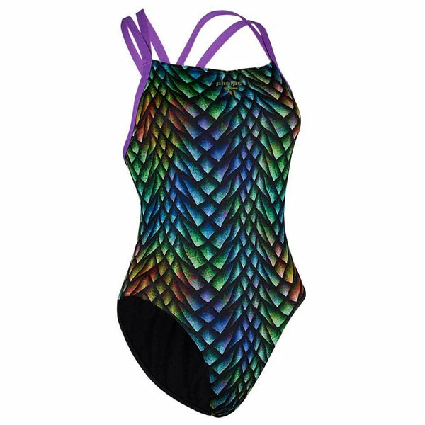 Michael Phelps - Womens Swimsuit Open Back Peacock 3 Michael Phelps - Womens Swimsuit Open Back Peacock