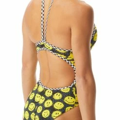 The Finals - Girls Swimsuit Smiley Non Foil Flutterback -Girls Swimwear Shop the finals smiley non foil funnies flutterback one piece swimsuit 9 grande